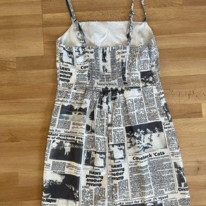 commense womens newspaper mini dress